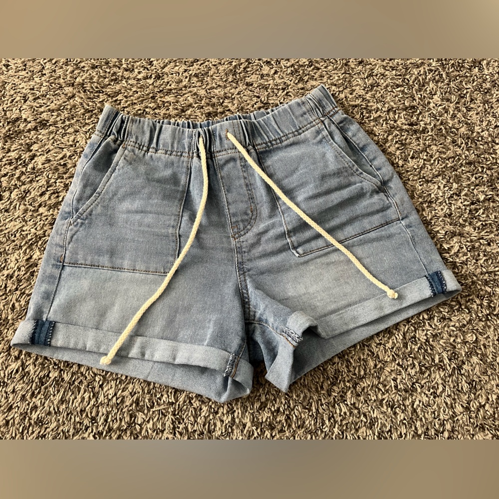 Drawstring Jean Shorts